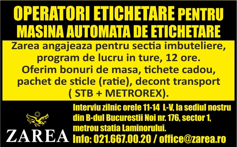Operatori etichetare pentru masina automata de etichetare